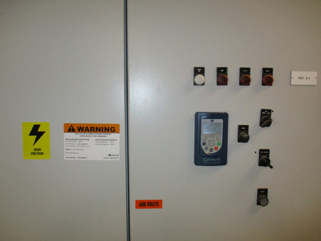 Bell Road Lift Station - Darcor arc flash stickers